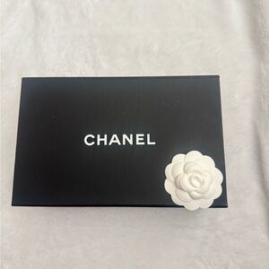 Chanel box with new flower and tissue paper